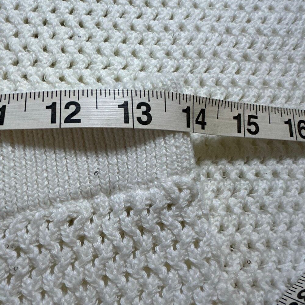NWT House of Harlow 1960 cream sequin knit pants small - Picture 7 of 9